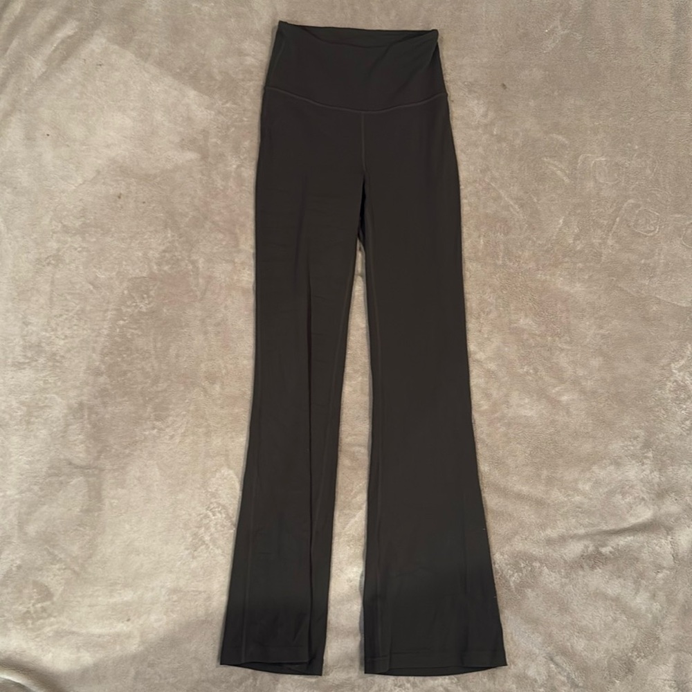 Lululemon olive green groove flares size 4!